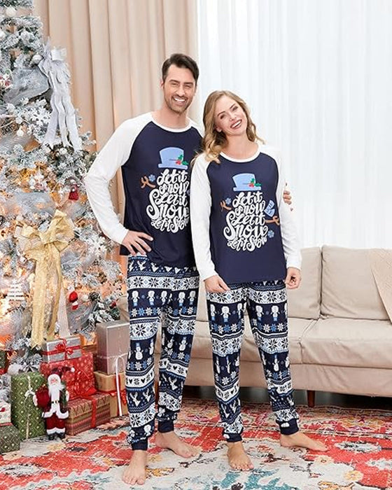 Christmas printed casual family Pajama Sets