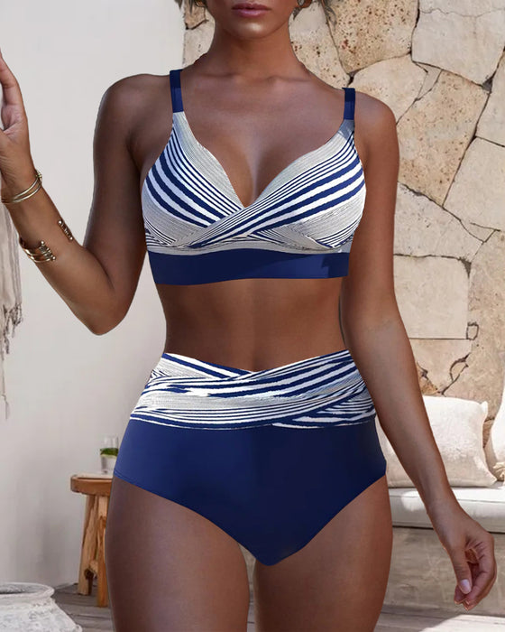 Striped Push-Up Two-Piece Bikini