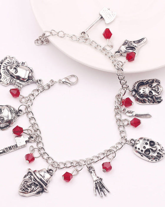 Halloween jason mask bracelet
