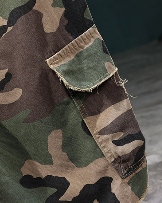 🔥 Men's Studded Camouflage Cargo Shorts