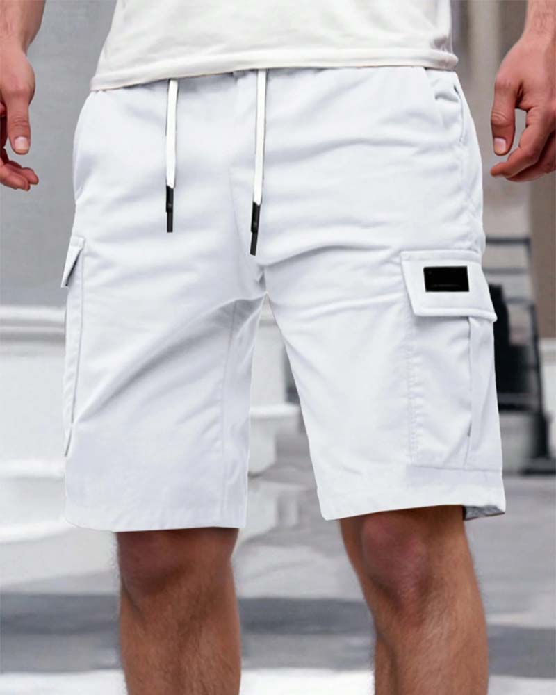 Cargo Pocket Casual Drawstring Shorts