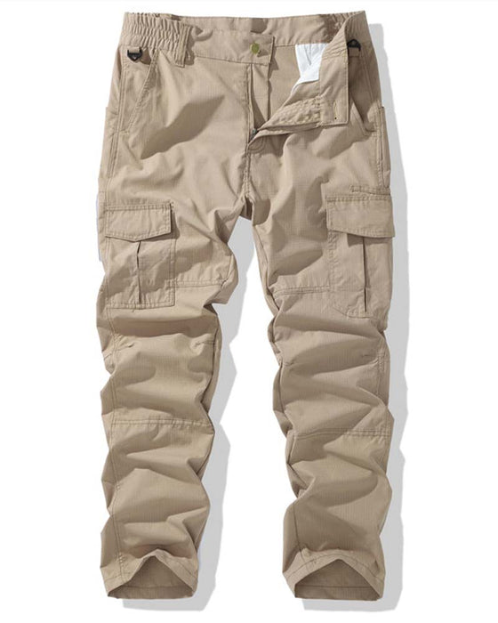 Elastic Waist Double Pocket Cargo Pants