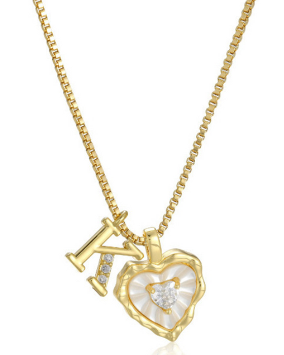 A–Z Micro Pave Letter Pendant Necklace