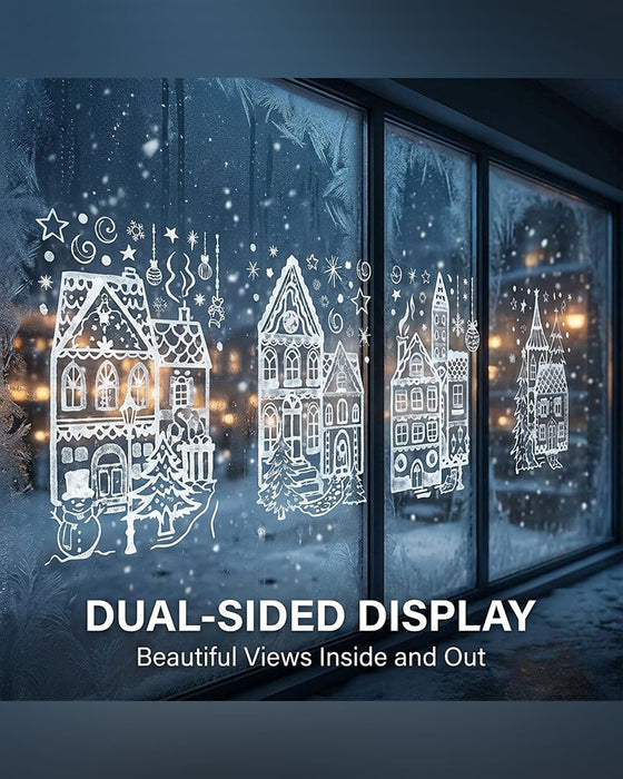 Christmas Village Window Clings