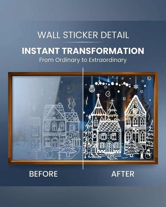Christmas Village Window Clings