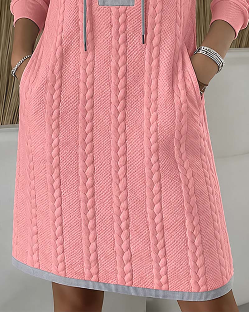 Tie Fashion Color Block Dress