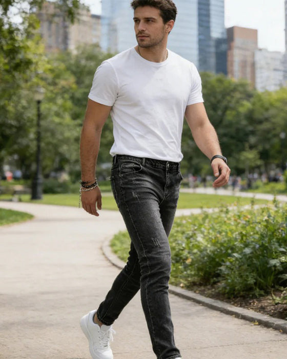 Men’s Casual Solid Jeans
