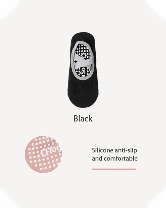 Women's No-Show Socks for Pilates & Workout - Non-Slip Silicone Grip, Breathable & Moisture-Wicking (Yoga/Dance/Indoor Activities)