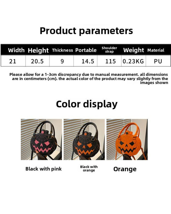 2026 Halloween Pumpkin Bag – Cute Crossbody & Shoulder Handbag for Women