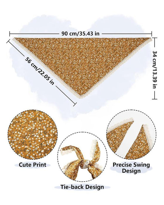 Small Floral Triangle Scarf