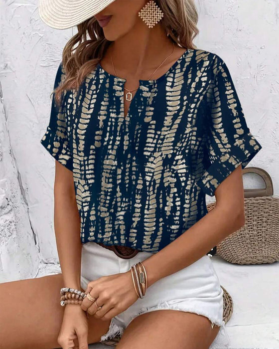 Retro Print Short Sleeve T-Shirt