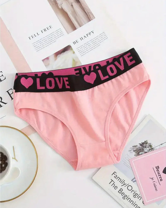 Love Print Low-Rise Briefs