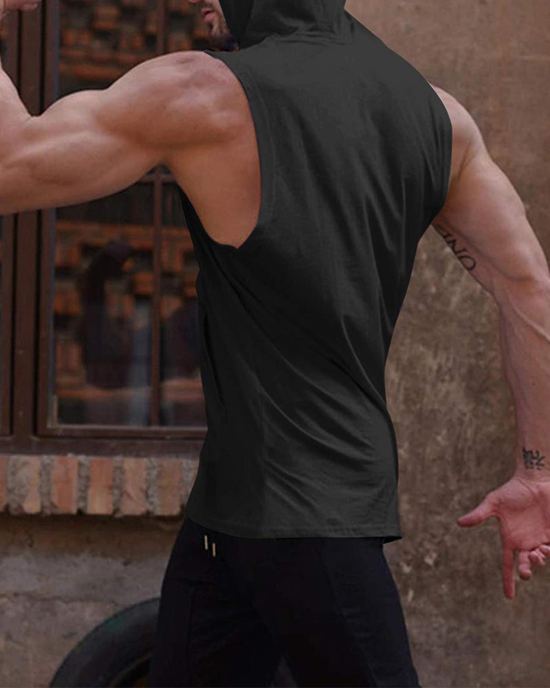 Men's Hooded Pocket Tank Top