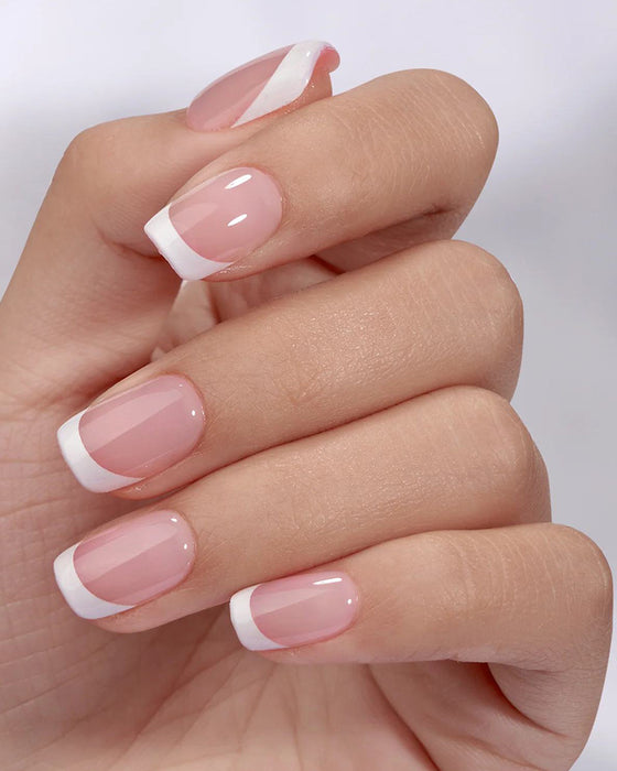 French Square Short Nails