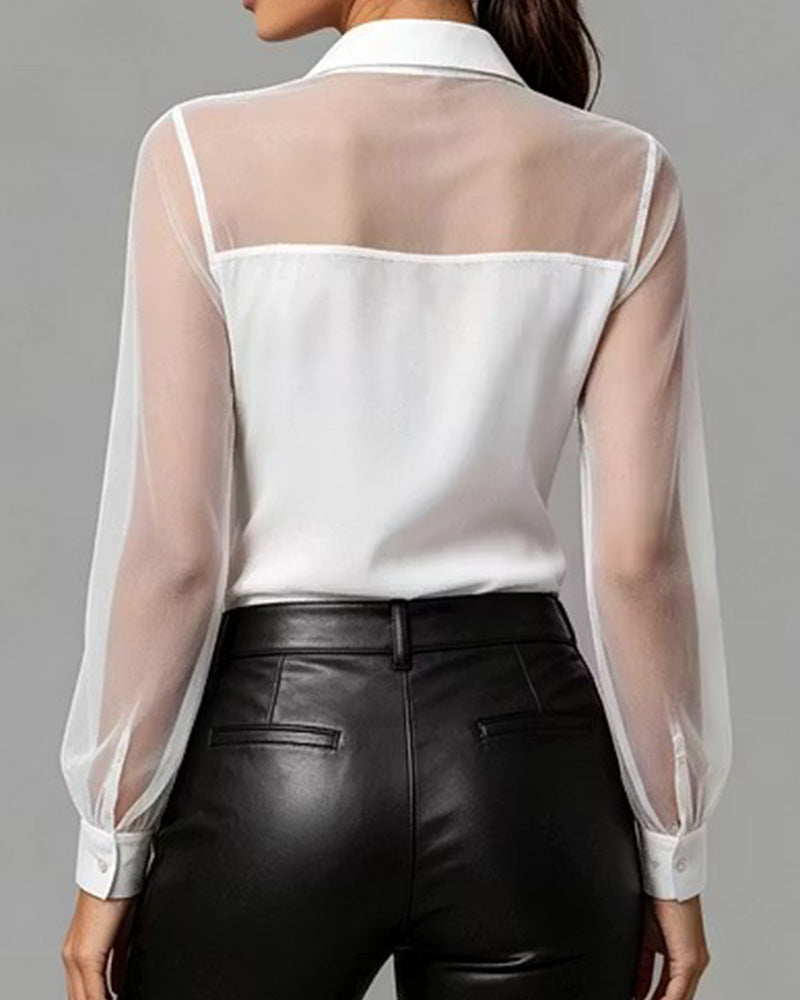 Button Casual Solid Shirt