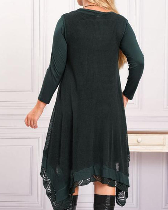 Irregular Round Neck Dress