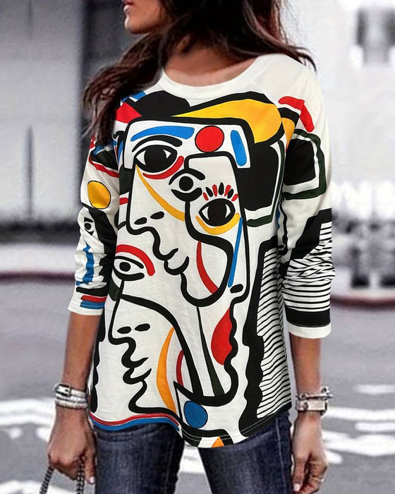 Abstract Printed Top