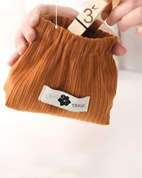 Corduroy Elastic Hair Tie Organizer