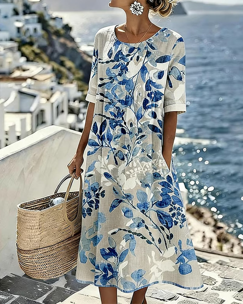 Printed Shift Dress