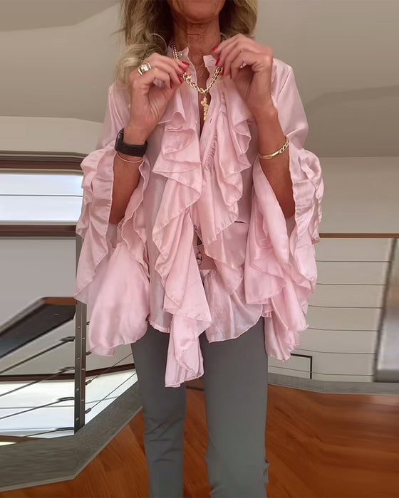 Fashionable Ruffled Blouse