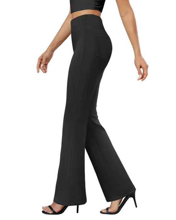 Solid Color Flare Leg Pants
