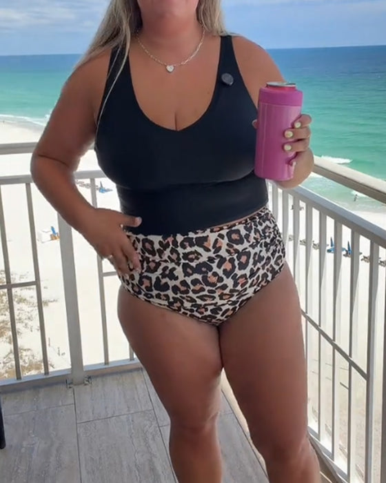 Vertical Stripe Two-Piece Tankinis