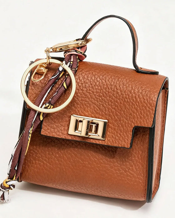 Mini Square Bag Pendant Keychain
