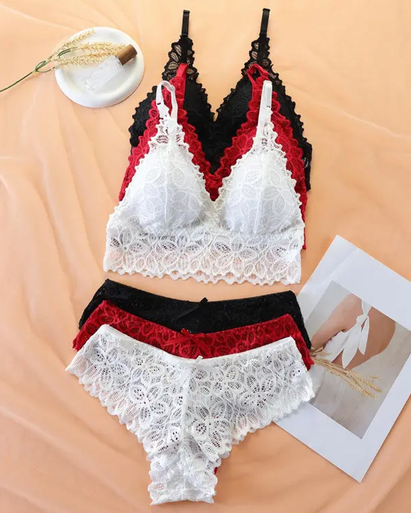 Women's Lace Romantic Underwear Set