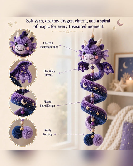 🐉 Beginner-Friendly DIY Set for an Enchanted Dragon Spiral Hanging Ornament | Complete Set Including All Tools and a Step-by-Step Guide 💕
