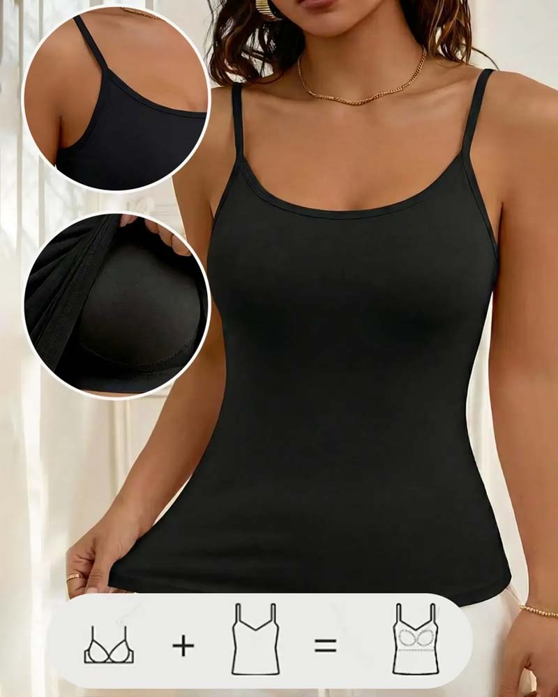 Built-In Bra Strappy Cami Top