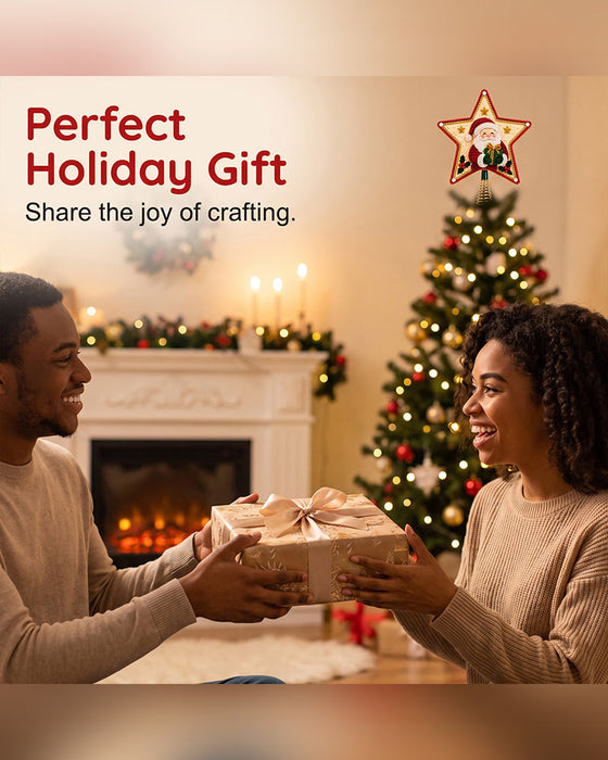 DIY Five-Pointed Star Diamond Painting Christmas Tree Topper