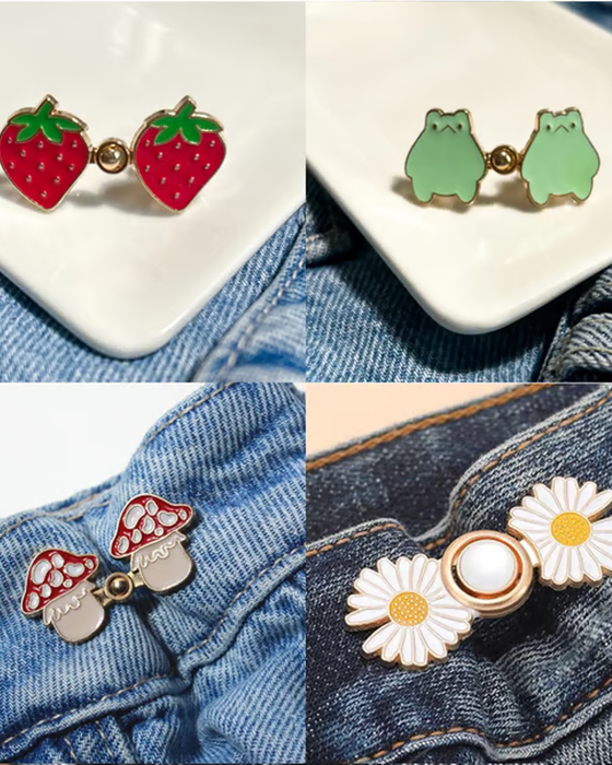 Cute Waist-Hugging Cartoon Buttons