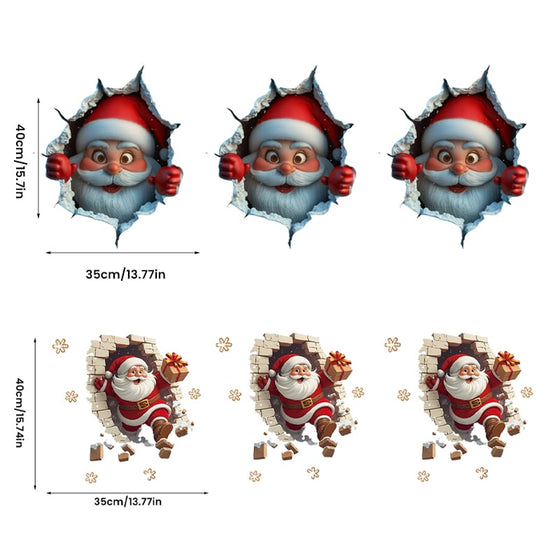 Santa Claus Wall Sticker Set