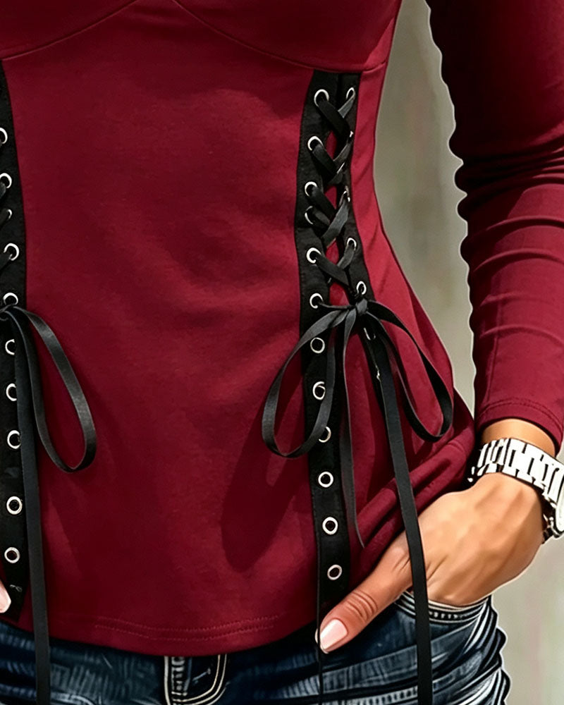 Square Neck Shirred Tie Top