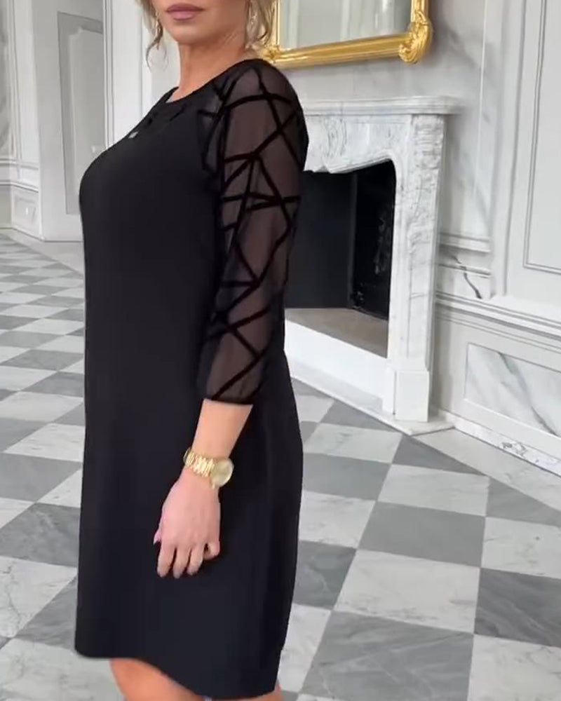 Elegant Round Neck Fashion Dress