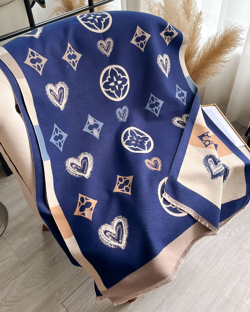 Heart Geometric  Fashion Warm Scarf
