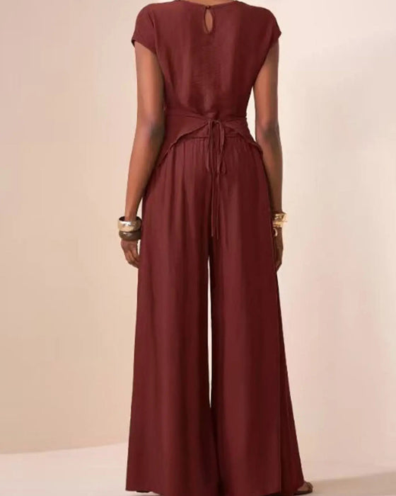 Cross Straps Two-Piece Set