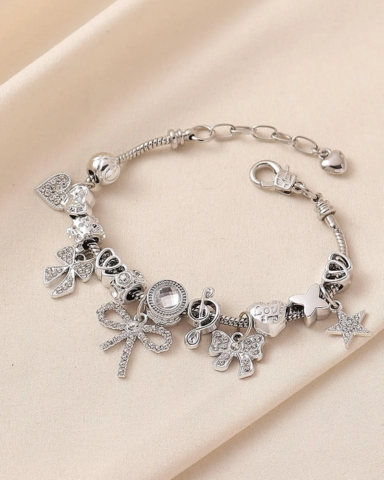 Rhinestone Bow Bracelet