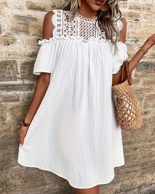 Lace Off-Shoulder Babydoll Dress
