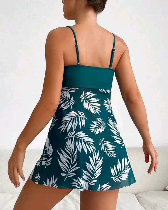 Sexy Printed Mesh Tankini
