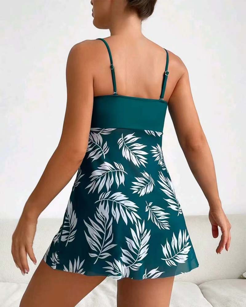 Sexy Printed Mesh Tankini