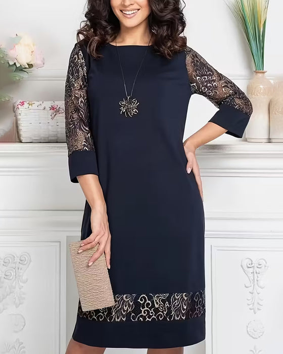 Fashionable Patchwork Straight Dress