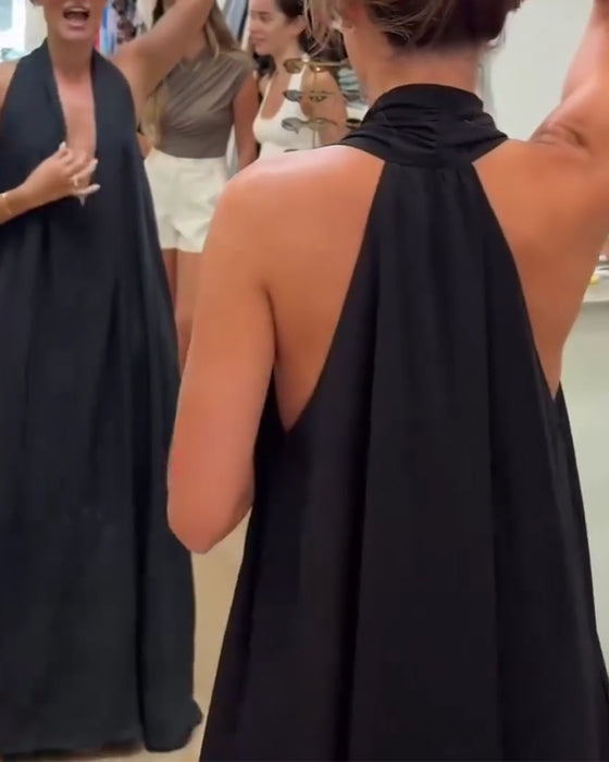 Elegant Sleeveless Floor-Length Dress