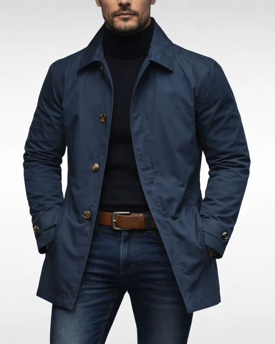 Weatherproof Long Coat | Men’s Insulated Button Jacket Outerwea