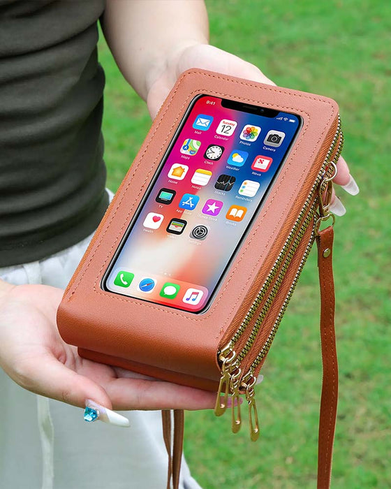 Solid Color Fashion Crossbody Phone Bag