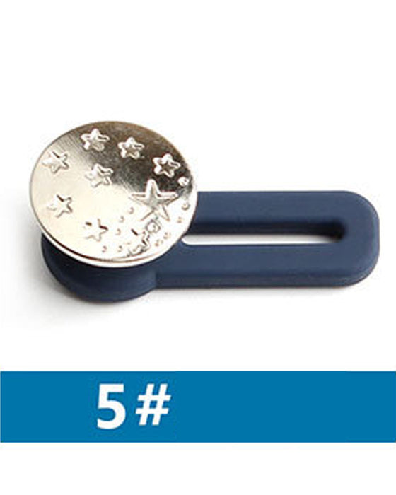 Spring-Loaded Metal Waist Extender Button for Jeans
