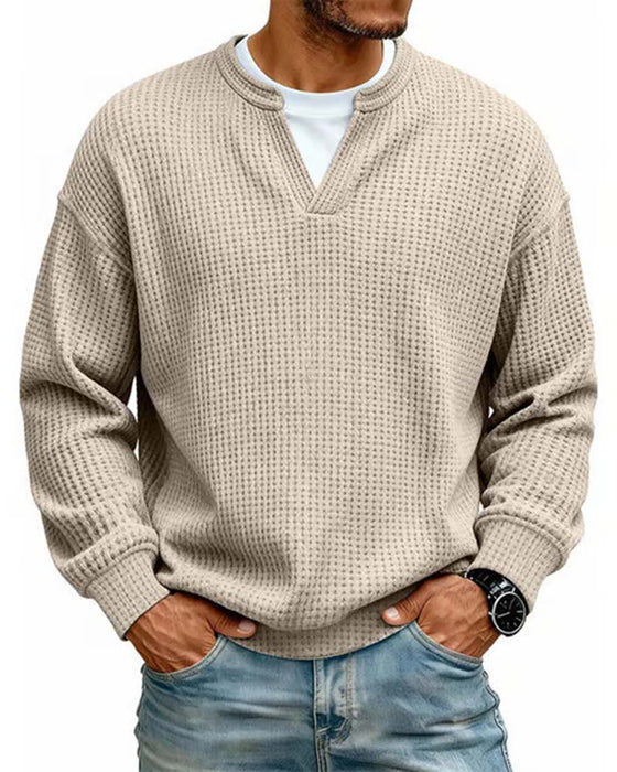 Men's Crewneck Fake Layered Sweatshirt