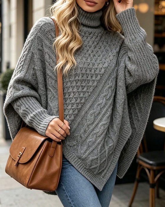 Irregular Solid Color Pullover