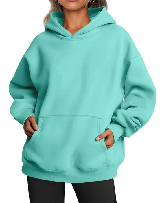 Solid Color Long Sleeve Casual Hoodie