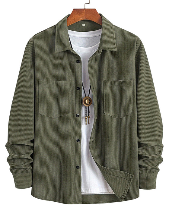 👔Men's Casual Corduroy Shirt Jacket – Classic Texture Meets Everyday Comfort